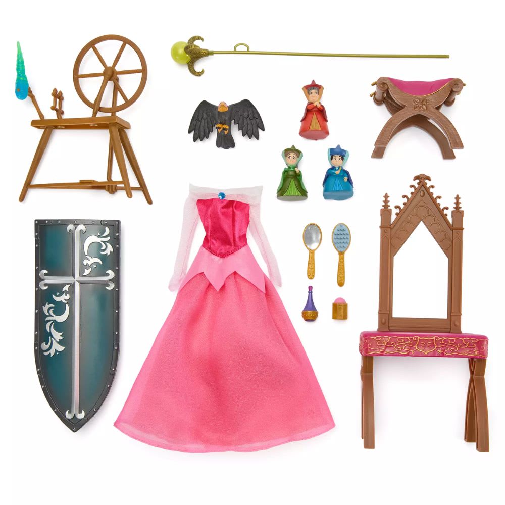 Playset Muñeca Clasica Aurora Bella Durmiente Malefica Principe Felipe Disney Store3