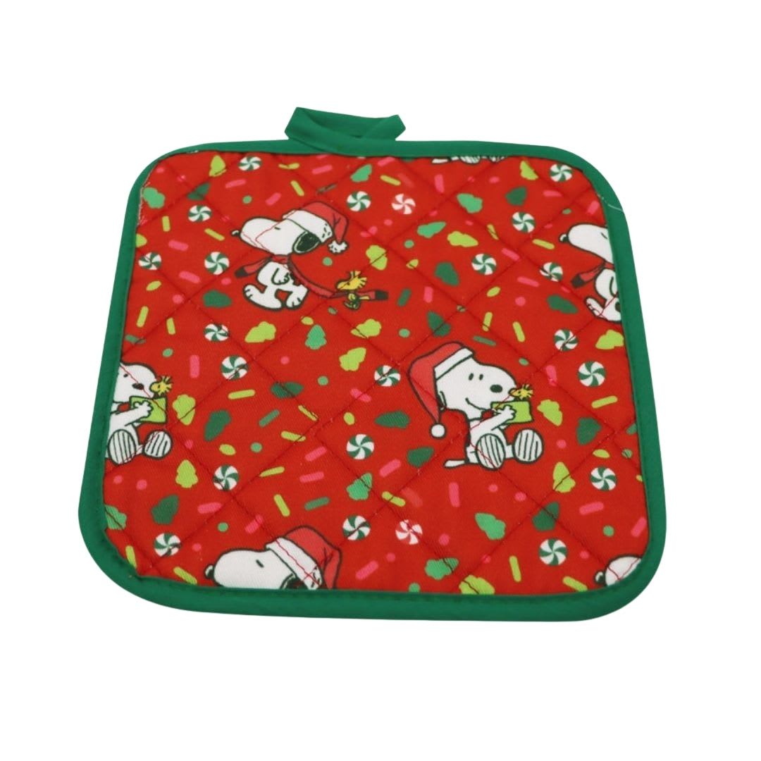Pack de Cocina Snoopy con Guante y Toma Olla para Adulto Rojo + Niño3