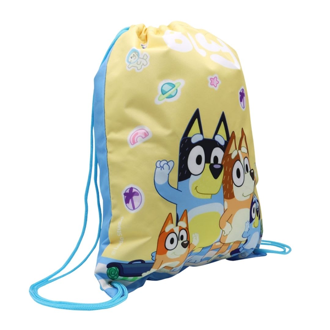 Bolsa de Aseo Escolar Bluey Amarillo / Azul 42x34 cm2