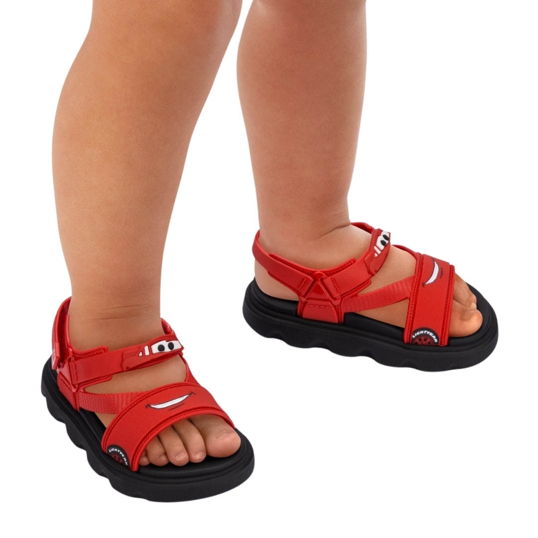 Sandalias Bebe Playeras Rayo McQueen Cars Rojo4