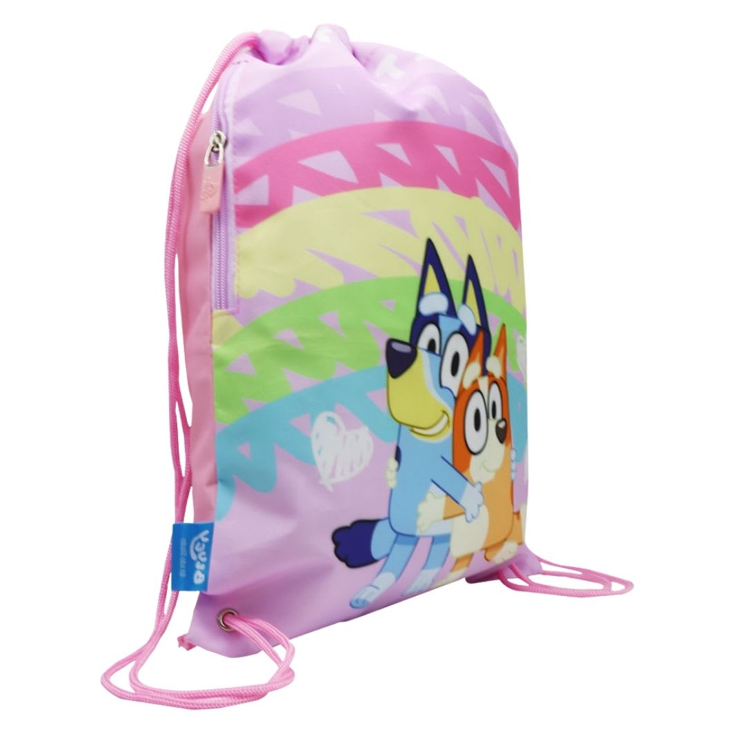 Bolsa de Aseo Escolar Bluey Rosado 42x34 cm2