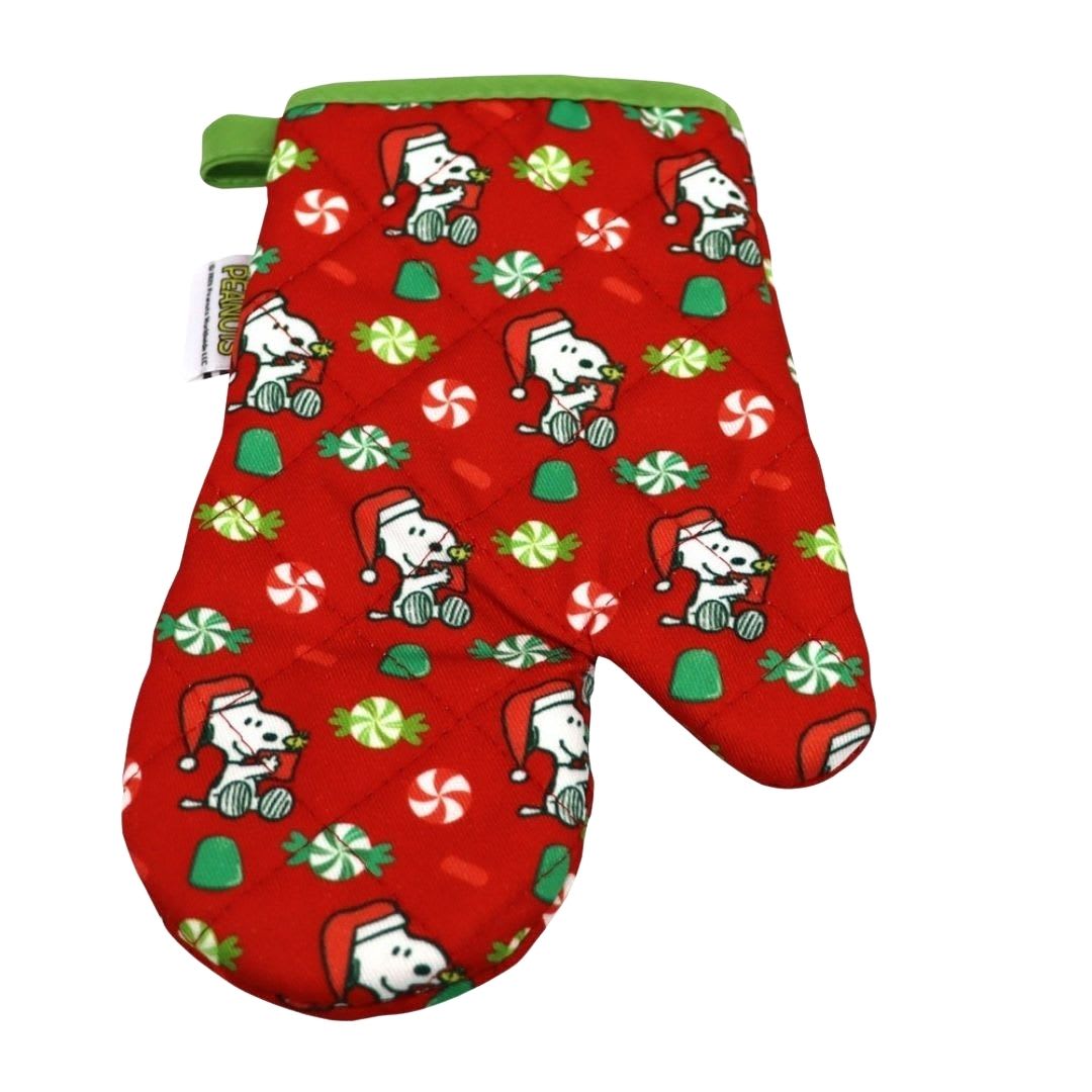 Pack de Cocina Snoopy con Guante y Toma Olla para Adulto Rojo + Niño4