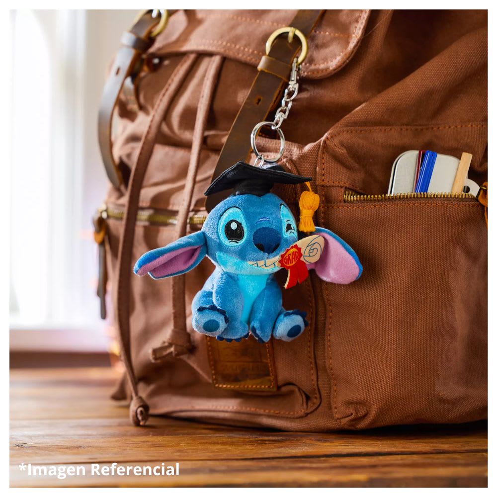 Llavero Peluche Stitch Graduacion Disney Store 10 cm5