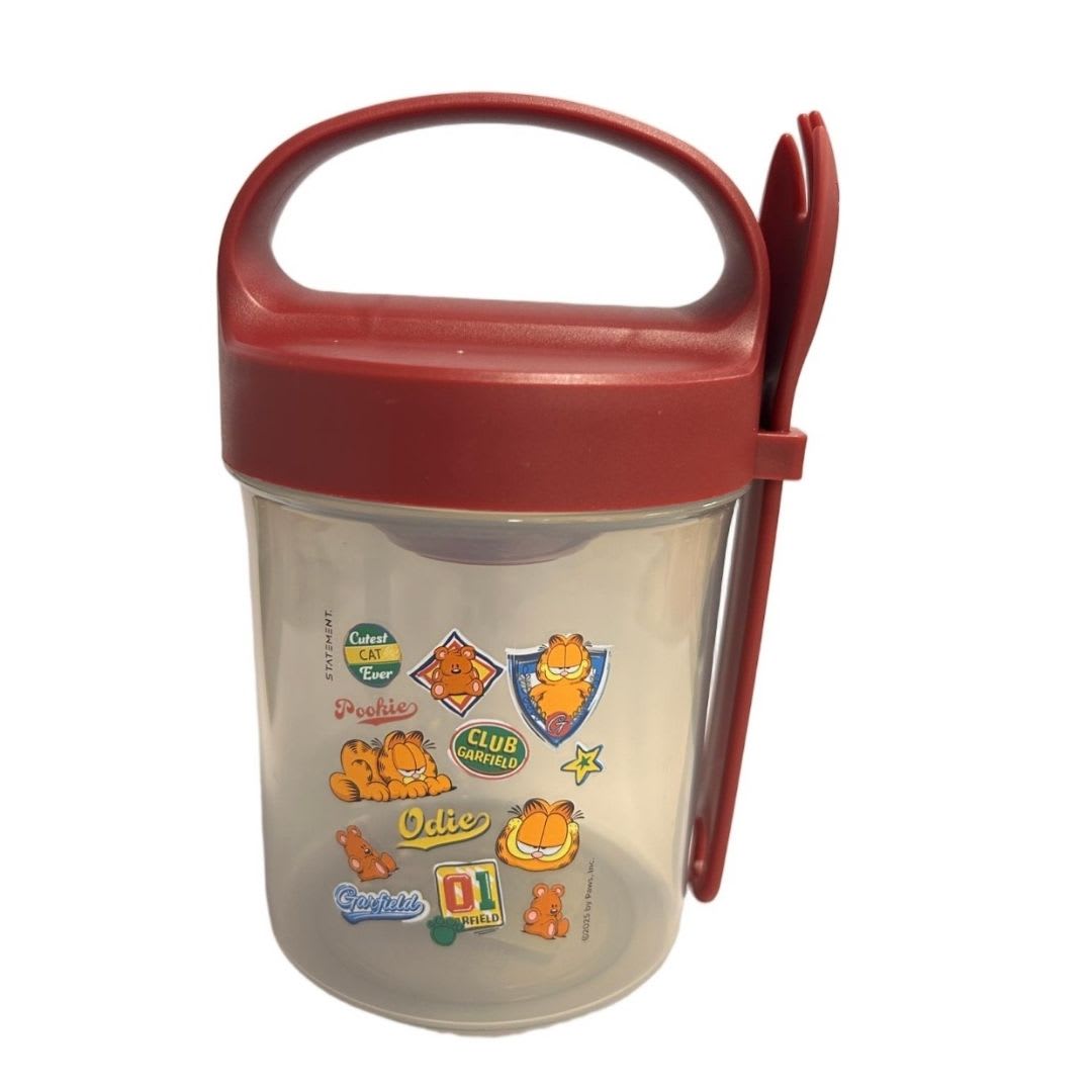 Taper con Cuchara Escolar Garfield 560 ML 0