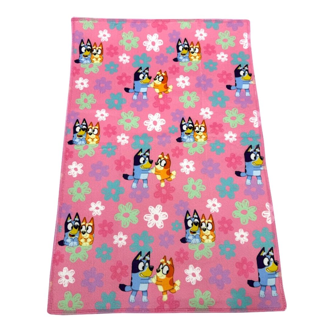 Set de Toallas Escolar x2 Bluey Rosado 28x36cm2