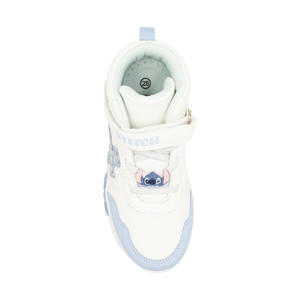 Zapatillas Niña Botin Stitch Blanco Azul con Luces4