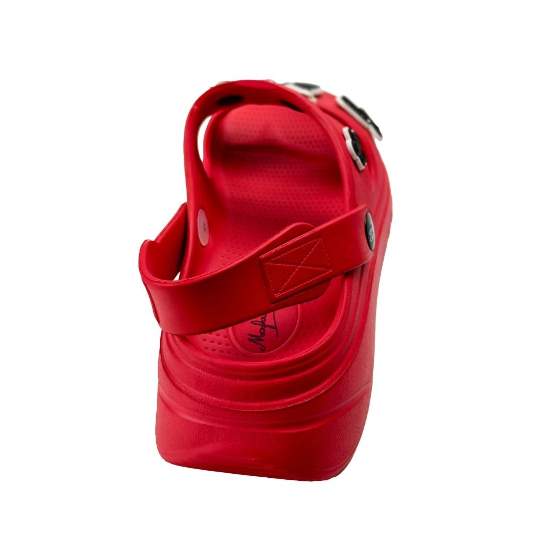 Sandalias Mujer Playera Plataforma Mafalda Rojo3