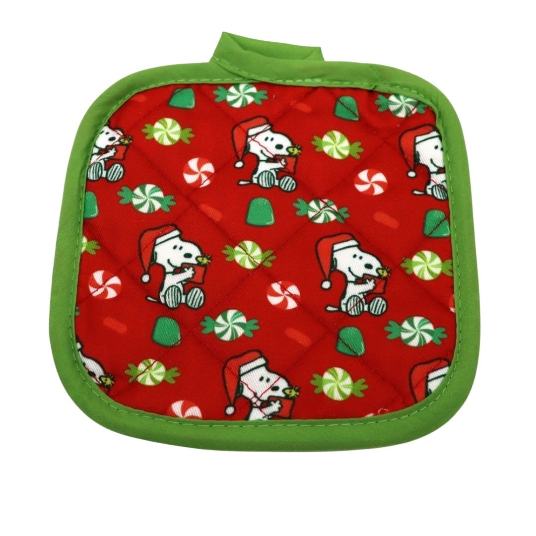 Pack de Cocina Snoopy con Guante y Toma Olla para Adulto Rojo + Niño5