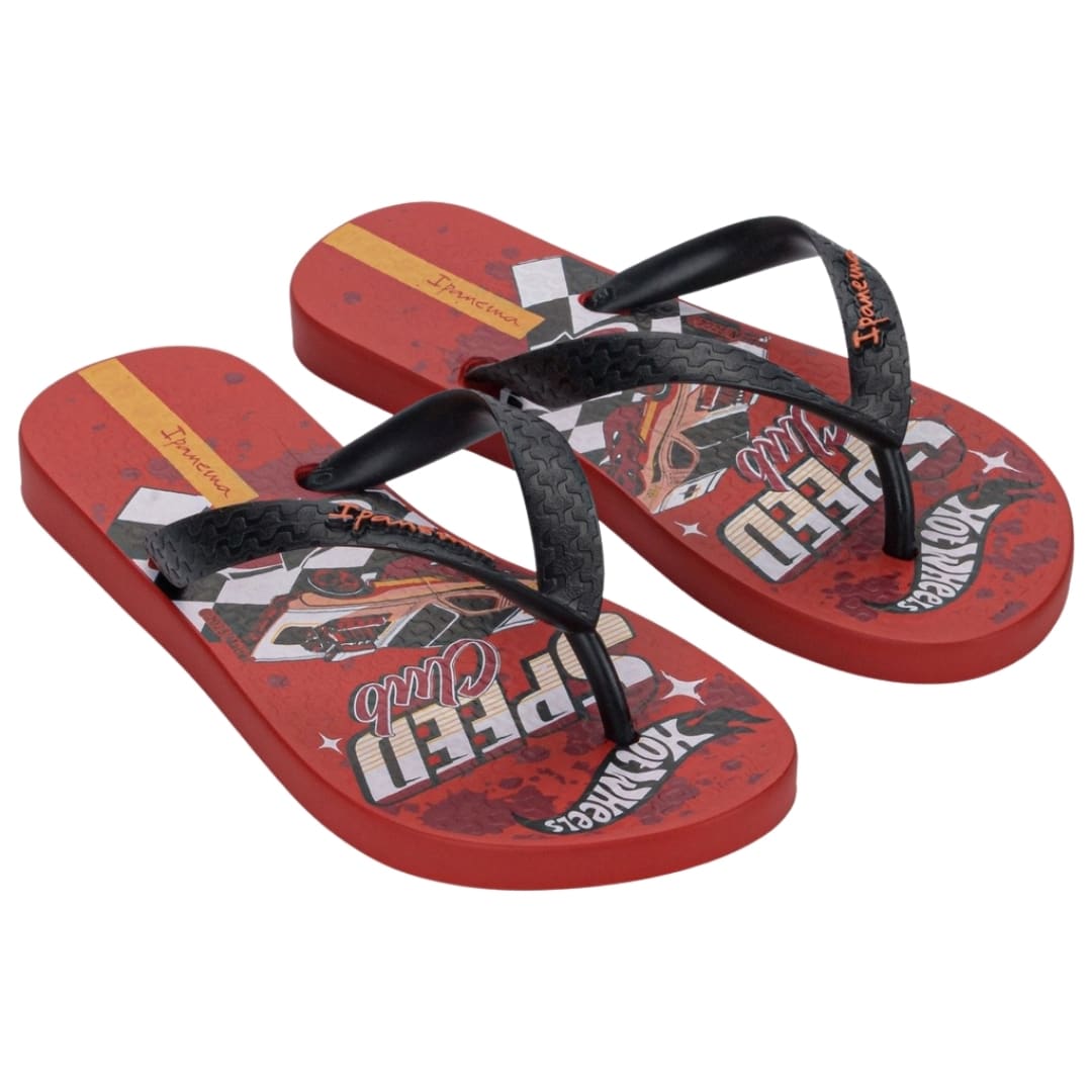 Sandalias Niño Playera Hot Wheels Ipanema Rojo 0
