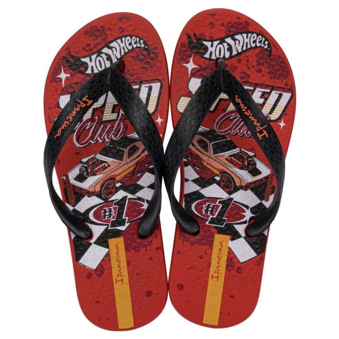 Sandalias Niño Playera Hot Wheels Ipanema Rojo2