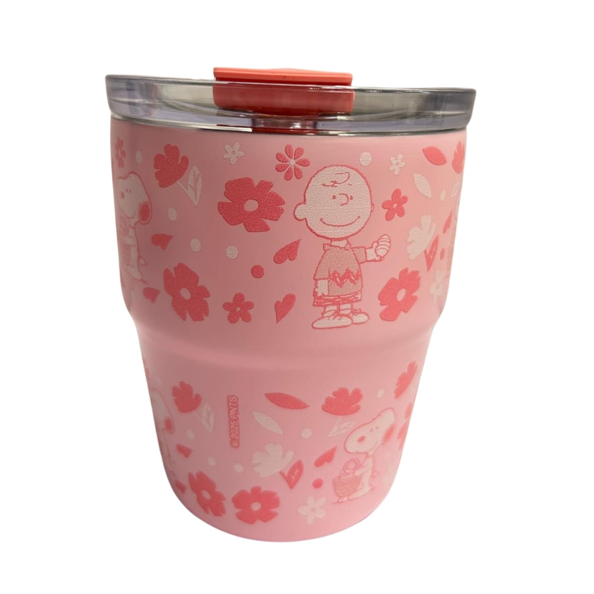 Mug vaso con cañita Snoopy Kawaii Chibi 480 ml rosado2