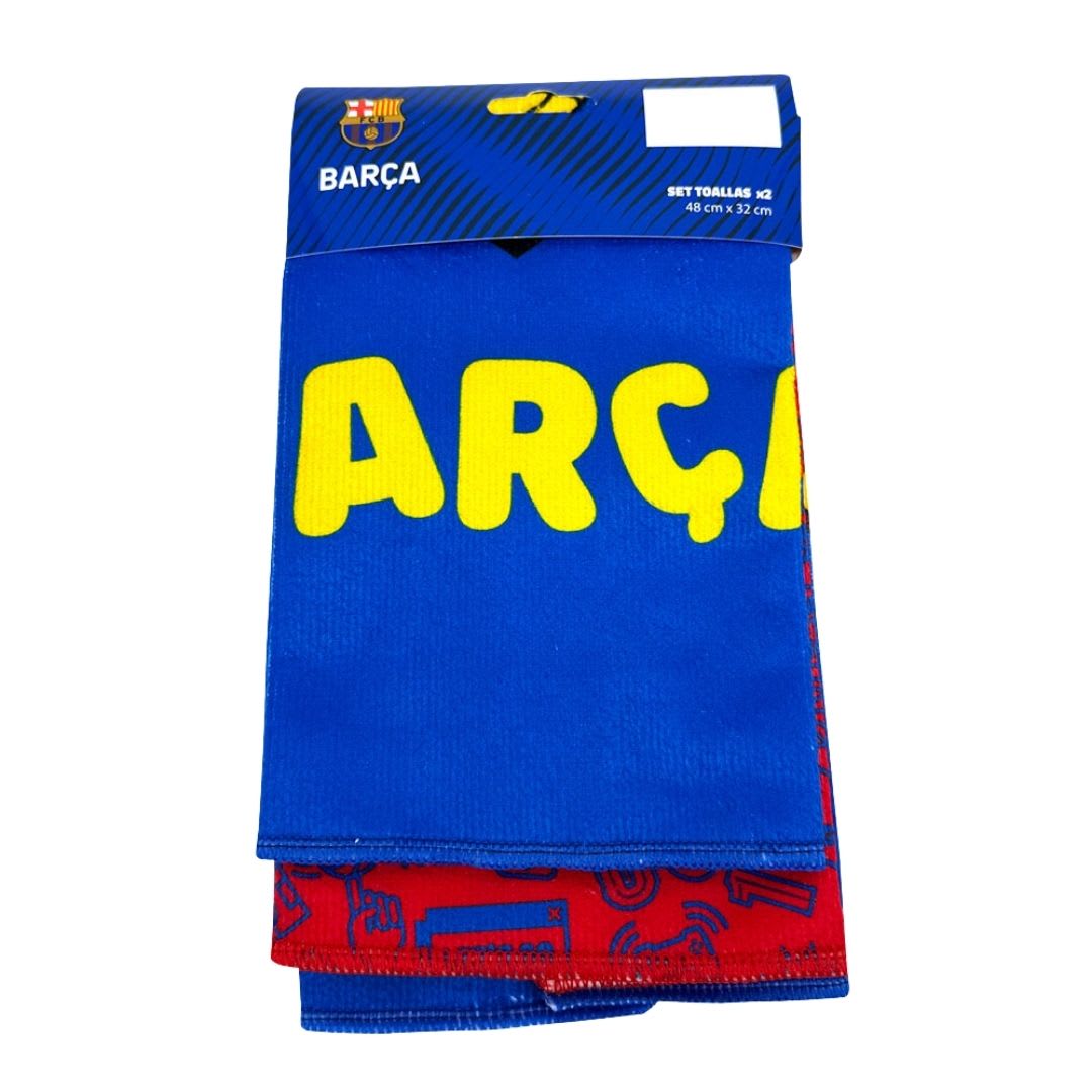 Set de Toallas Escolar x2 Barcelona 28x36cm3