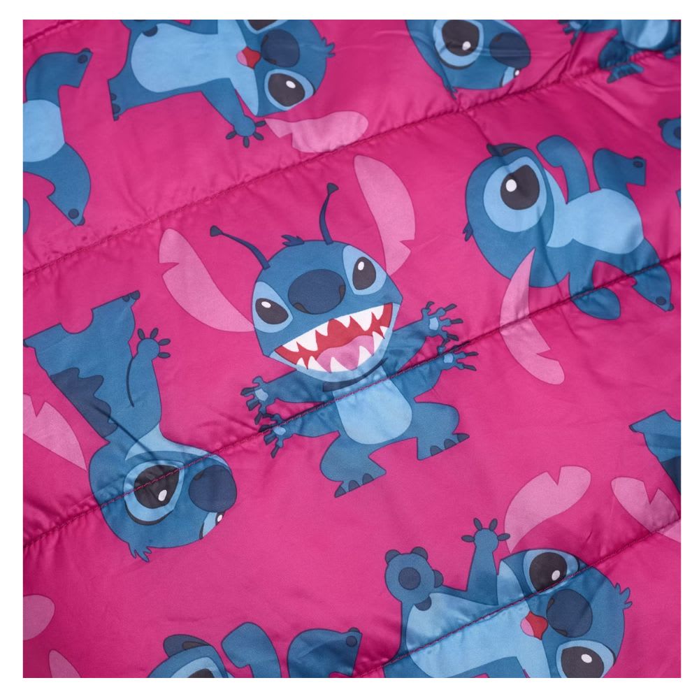 Casaca Acolchada Disney Store Stitch Rosada2
