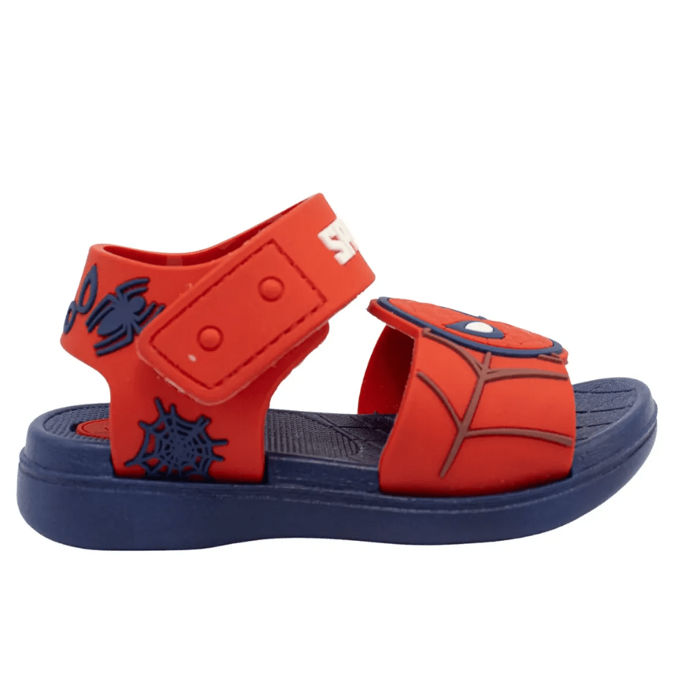 Sandalias Niño Playera Spiderman Negro Rojo2