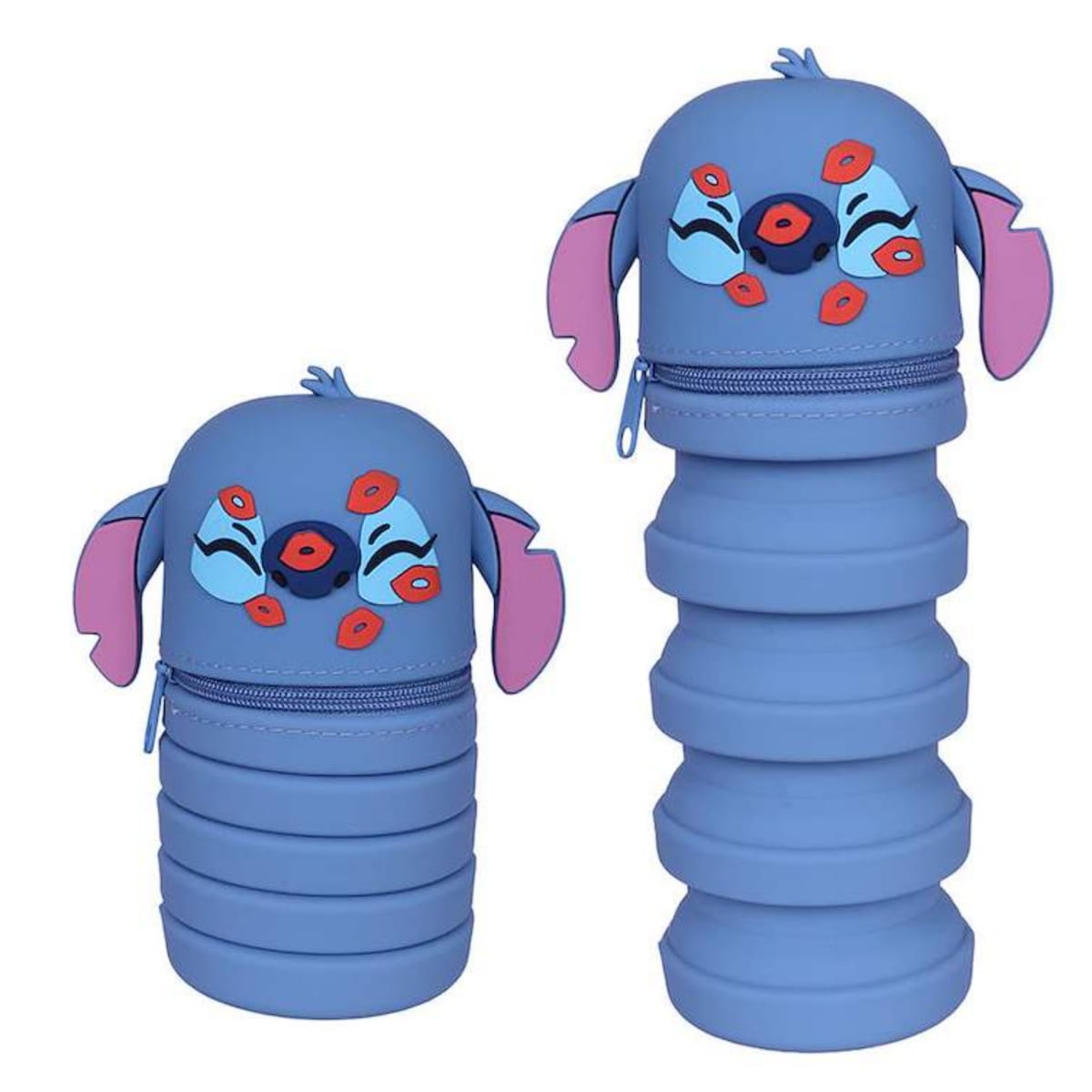 Cartuchera Plegable Silicona Artesco Stitch Besos3