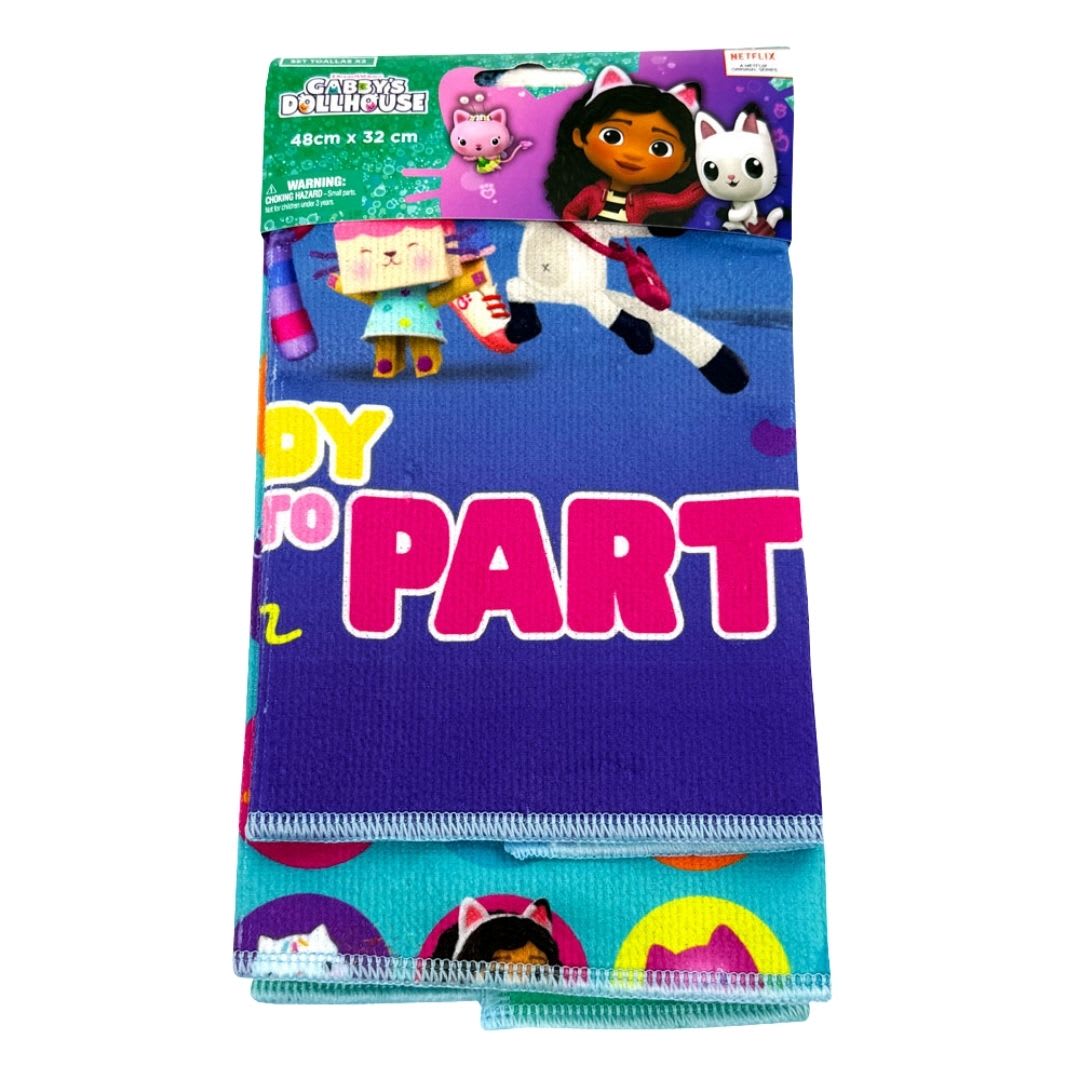 Set de Toallas Escolar x2 Gabby’s Dollhouse 28x36cm3