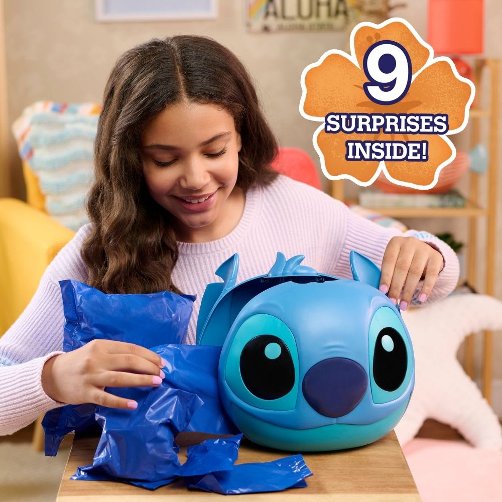 Juguete Capsula Misteriosa 10 Sorpresas Gigante Stitch 26 cm2