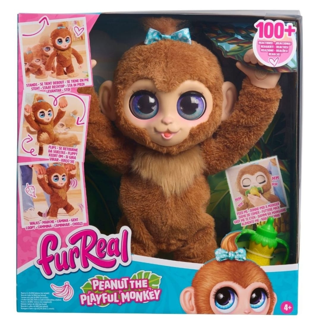 Peluche Interactivo Juguete Furreal Peanut Monita con sonidos y movimiento 43 cm7
