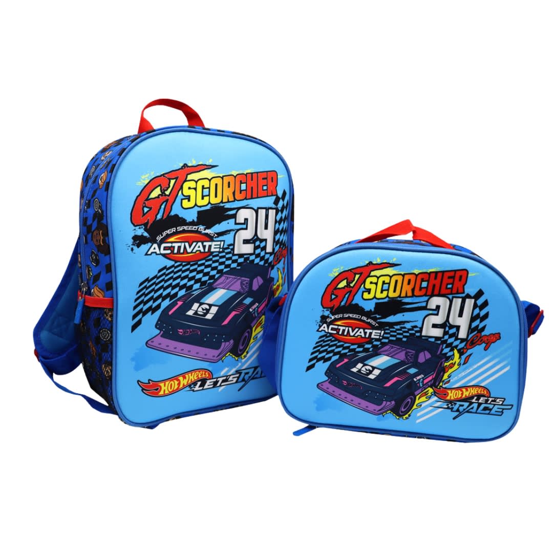 Pack Escolar Mochila y lonchera Hot Wheels Nido 0