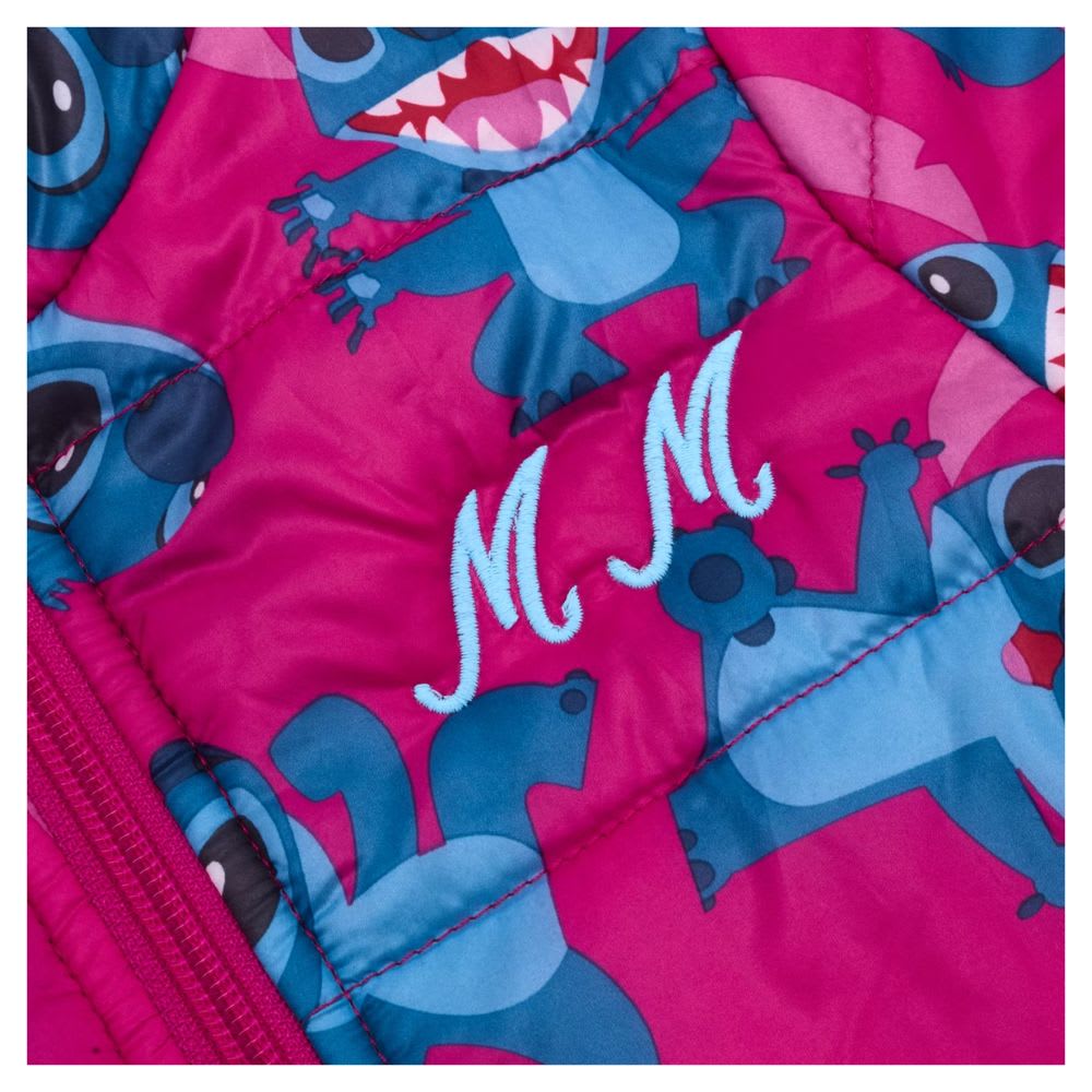 Casaca Acolchada Disney Store Stitch Rosada3