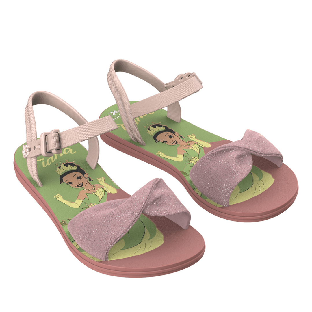 Sandalias Deluxe Princesa Tiana Verde Lila Niña 0
