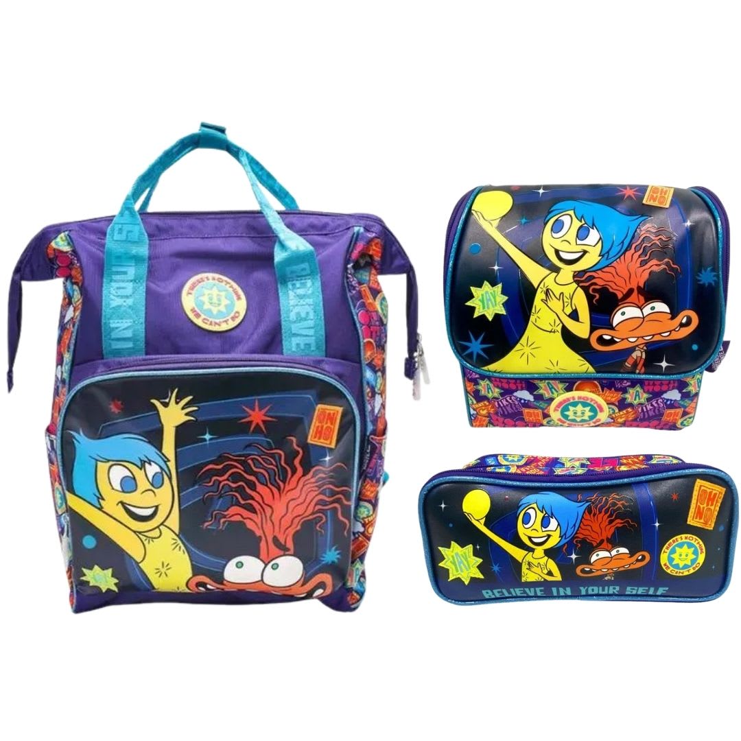 Mochila Oficio + Lonchera + Cartuchera Intensamente Ansiedad y Alegria 0