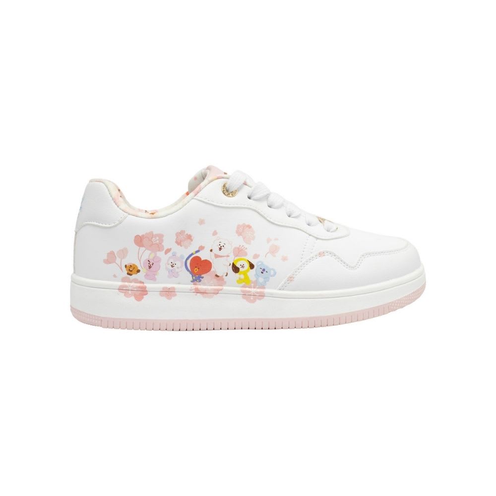 Zapatilla Mujer Casual BT21 BTS Kpop Kawai Blanco Rosado 0