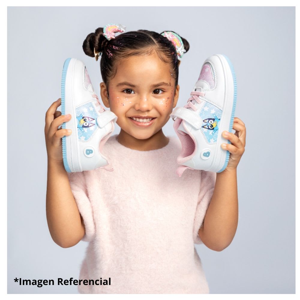 Zapatillas Niña Casual Bluey Estrellas Blanco Rosado6