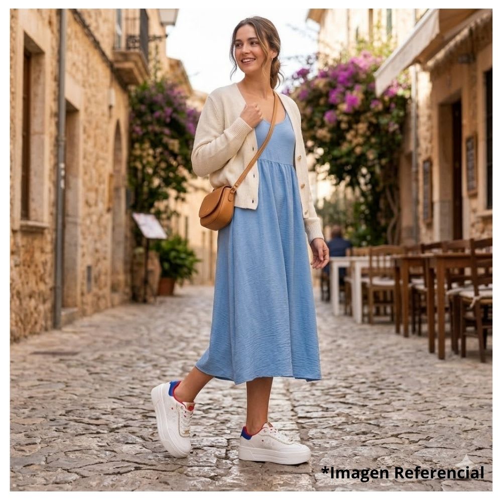 Zapatillas Casual Mujer Blanca Nieves Blanco7