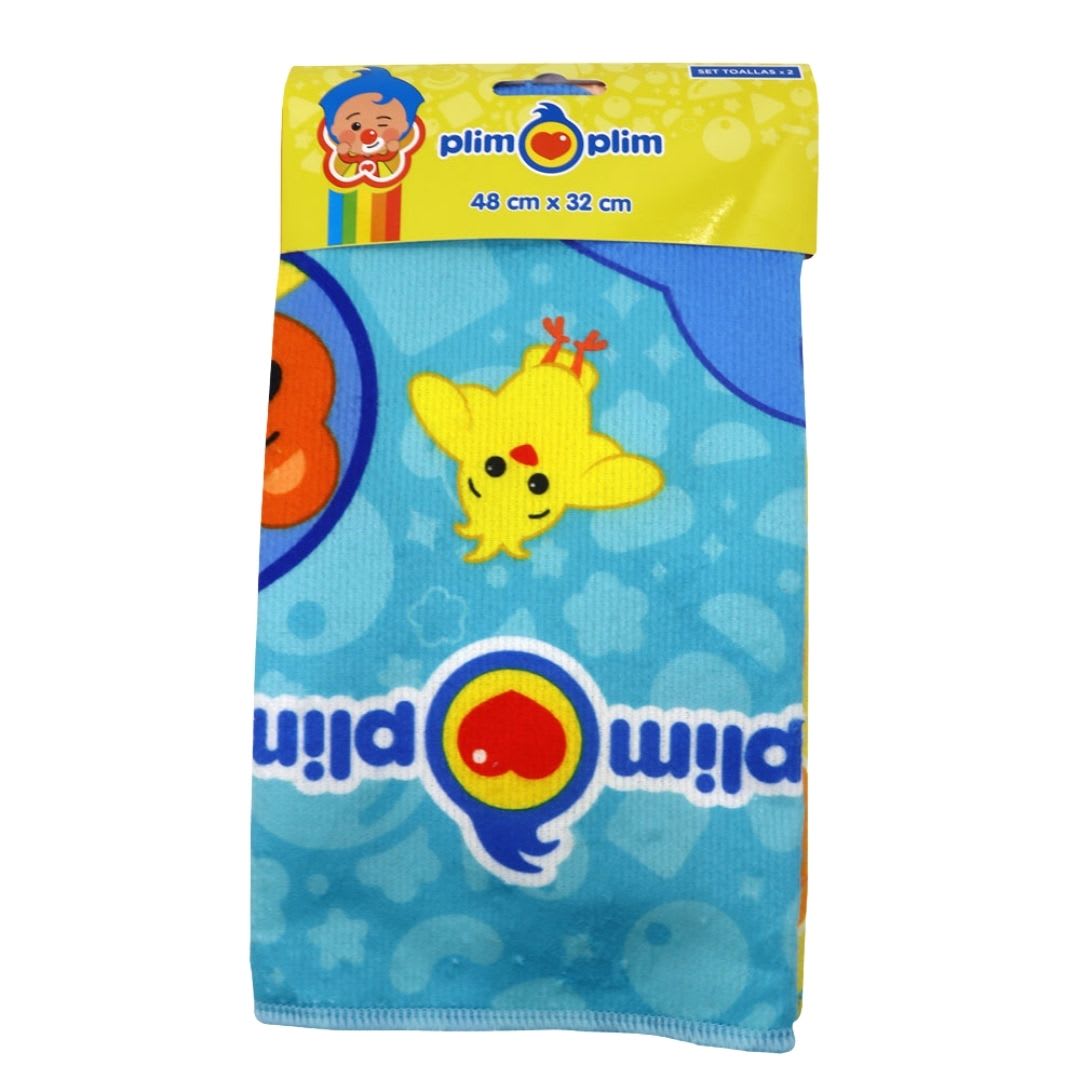Set de Toallas Escolar x2 Plim Plim 28x36cm3