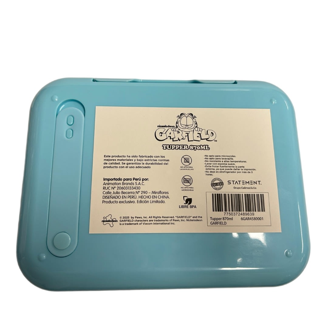 Taper Escolar Garfield Bento con cubiertos 870 ml4