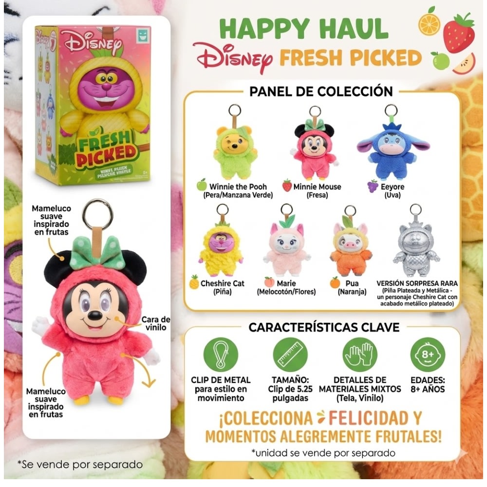 Llavero Peluche Coleccionable Sorpresa Charm Disney y sus personajes2