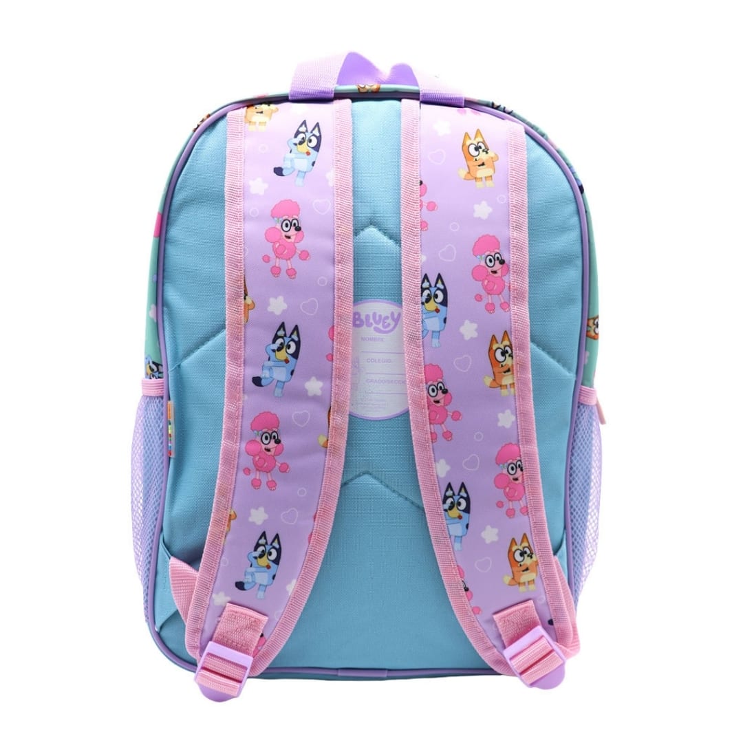Pack Escolar Mochila Bluey Lila Nido3