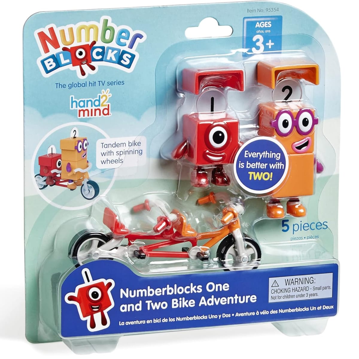 Set de Figuras Number Blocks 1 y 2 con Bicicleta Juguete Educativo Matemático 0