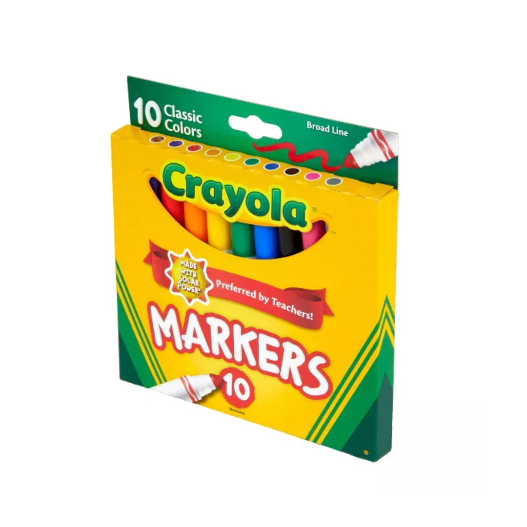 Caja de Plumones Gruesos Crayola 10 Colores Clásicos3