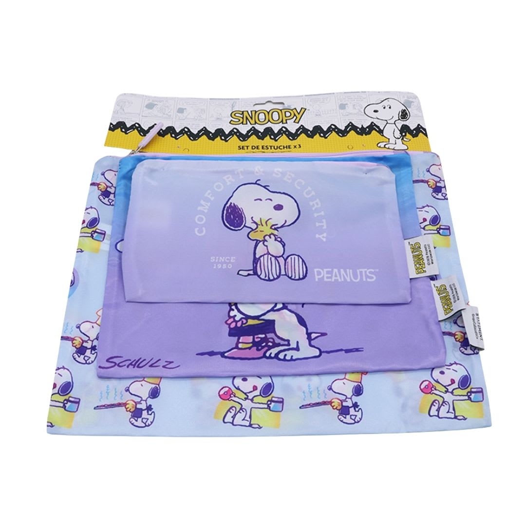 Set de Estuches x3 Snoopy Lila2