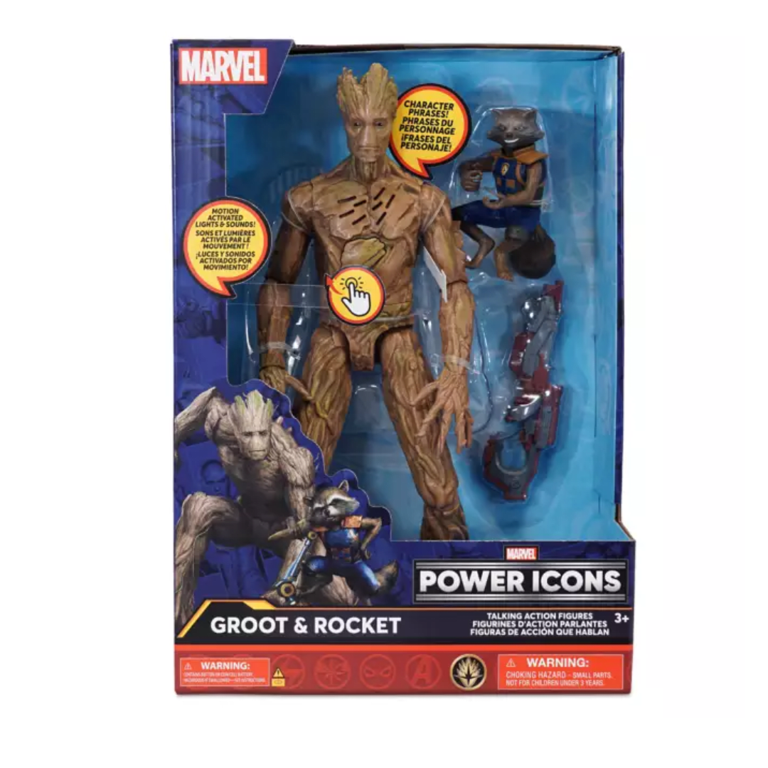 Muñecos Interactivos Groot & Rocket Disney Store Guardianes de la Galaxia 0