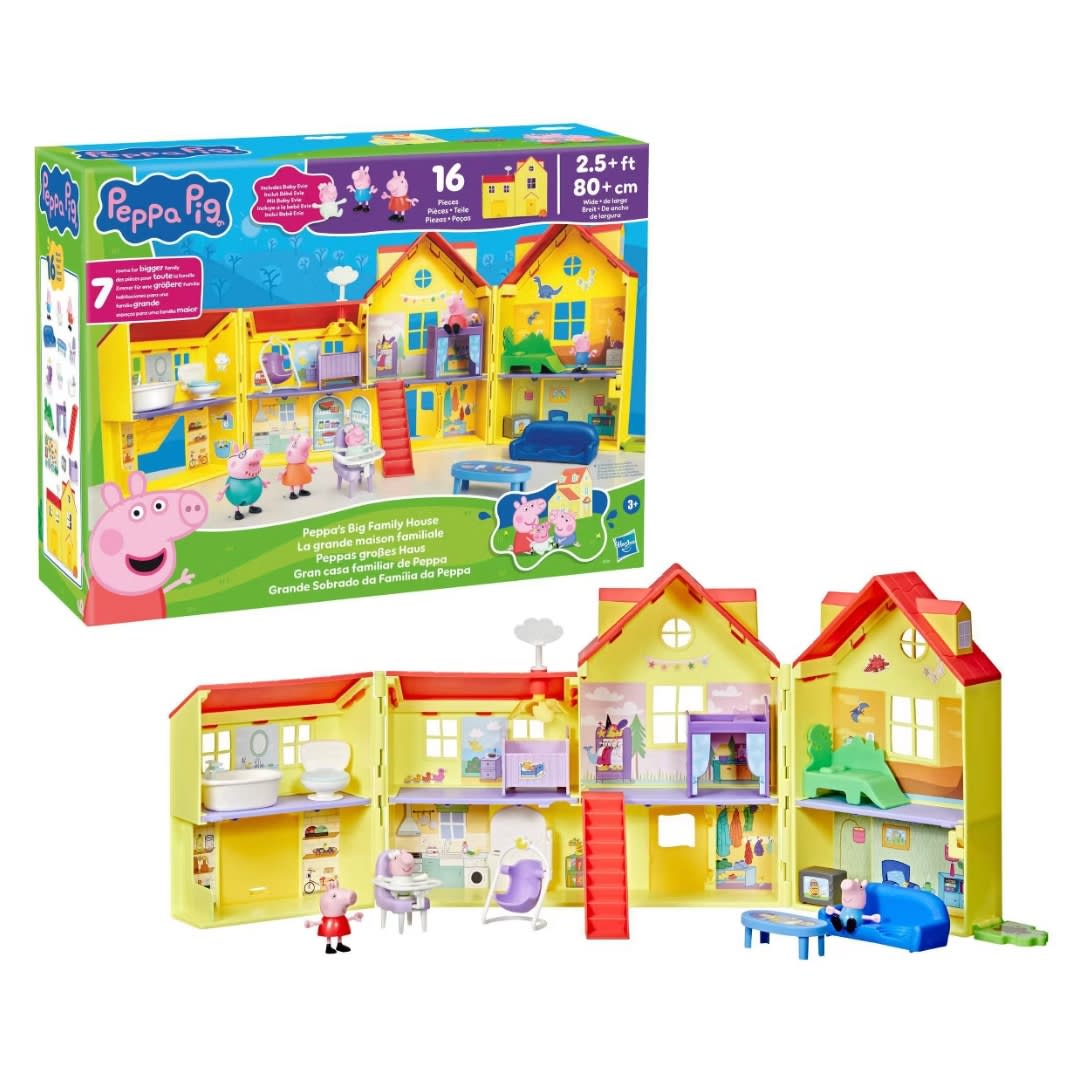 Casa Grande de Peppa Pig con Evie la Hermanita Set de Juego Infantil 0