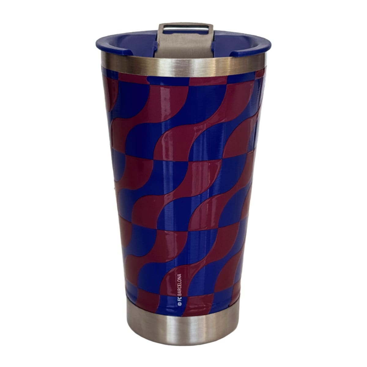 Mug Vaso Acero Termico Barcelona Futbol Azul Con Destapador 500 ML2