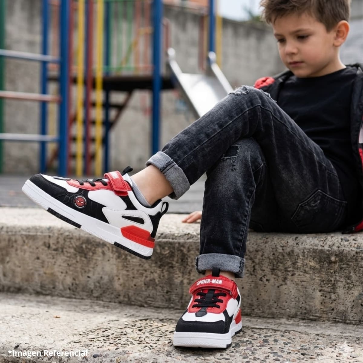 Zapatillas Niño Casual Spiderman Spidey Marvel Negro6