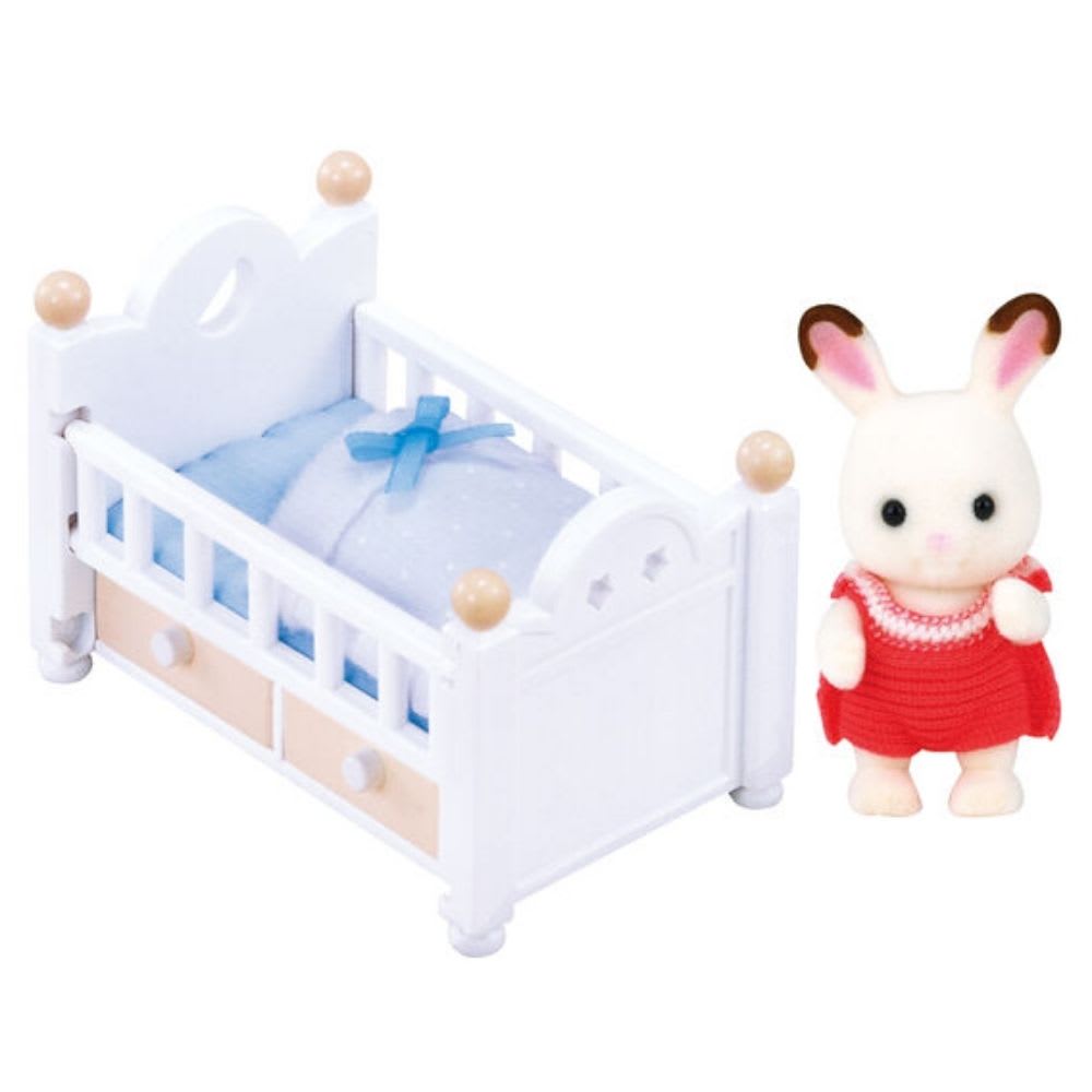 Juguete Sylvanian Ternurines Set de Cuna Conejo Chocolate3
