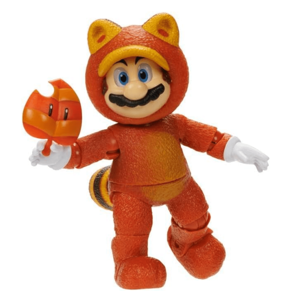 Figura Articulada Tanooki Mario Super Mario Bros Nintendo 12 cm2