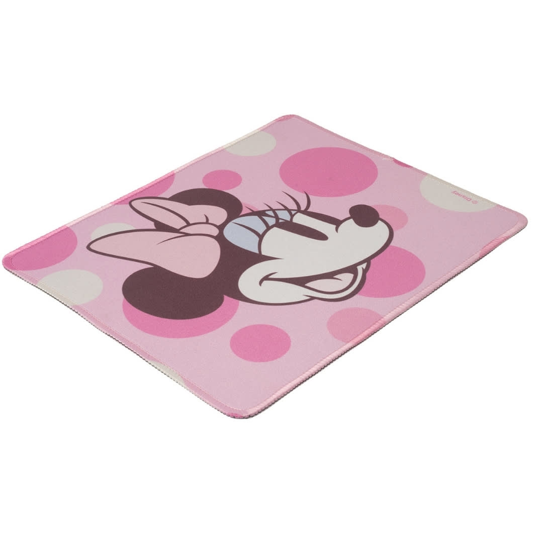 Mouse Inalambrico + Pad Desk Minnie Mouse Disney Neopreno Antideslizante 24x20 CM Rosado3