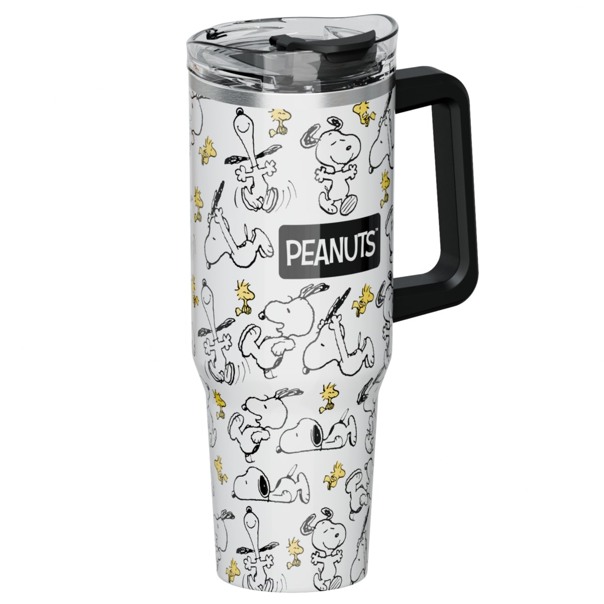 Mug termo Snoopy con asa Chibi 1200 ml blanco 0