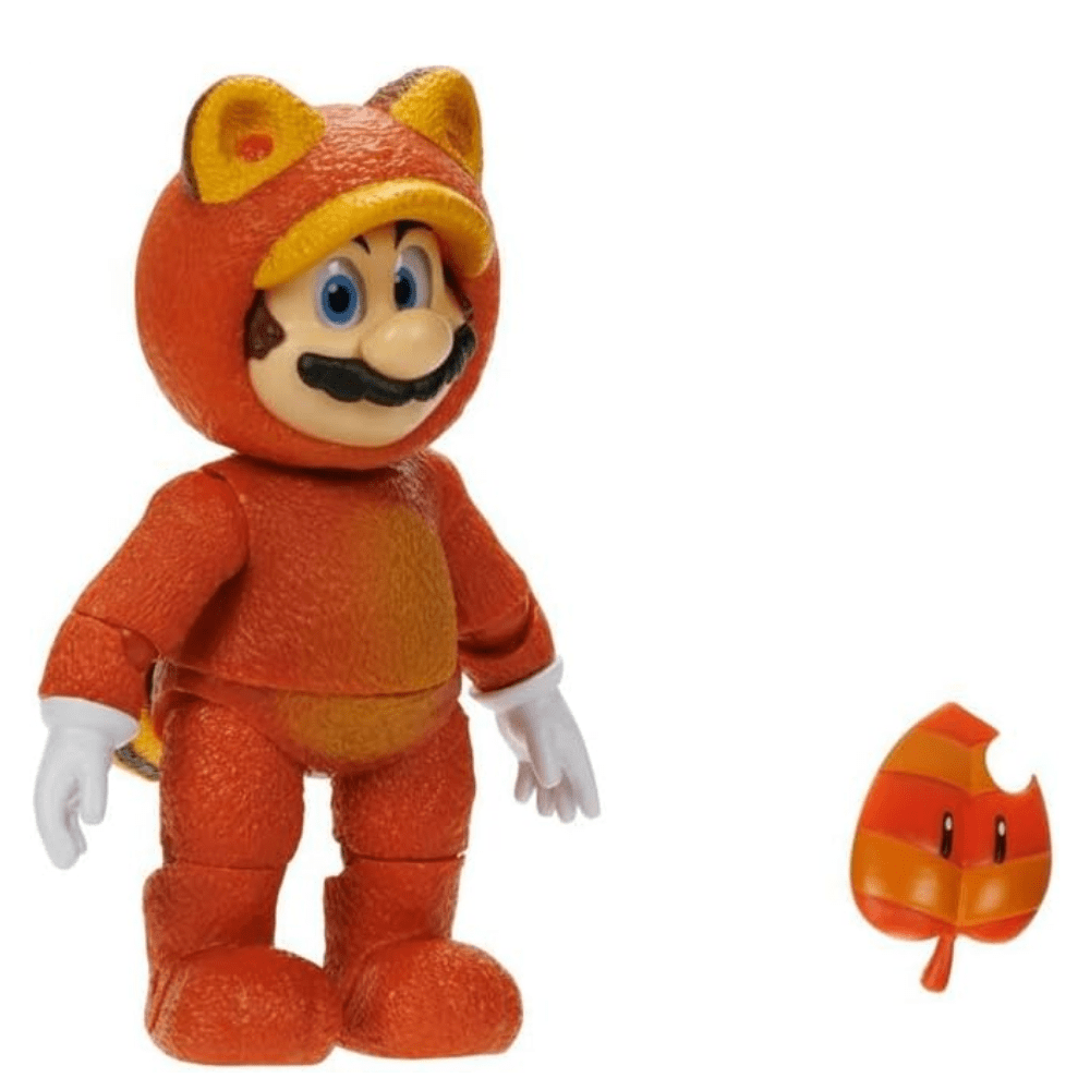 Figura Articulada Tanooki Mario Super Mario Bros Nintendo 12 cm3