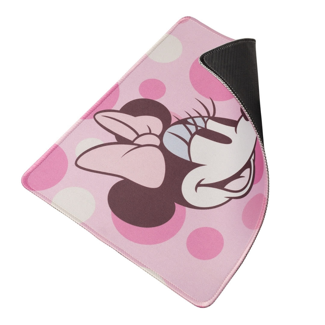 Mouse Inalambrico + Pad Desk Minnie Mouse Disney Neopreno Antideslizante 24x20 CM Rosado4