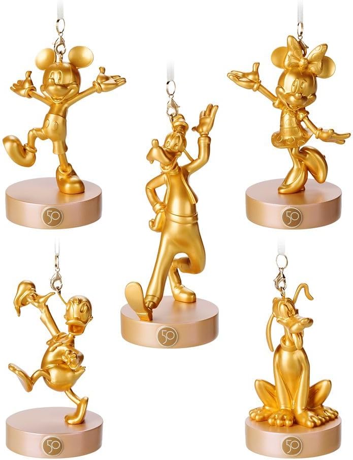 Ornamentos Adornos Arbol Navidad Disney Store Mickey y sus amigos 50 años 0