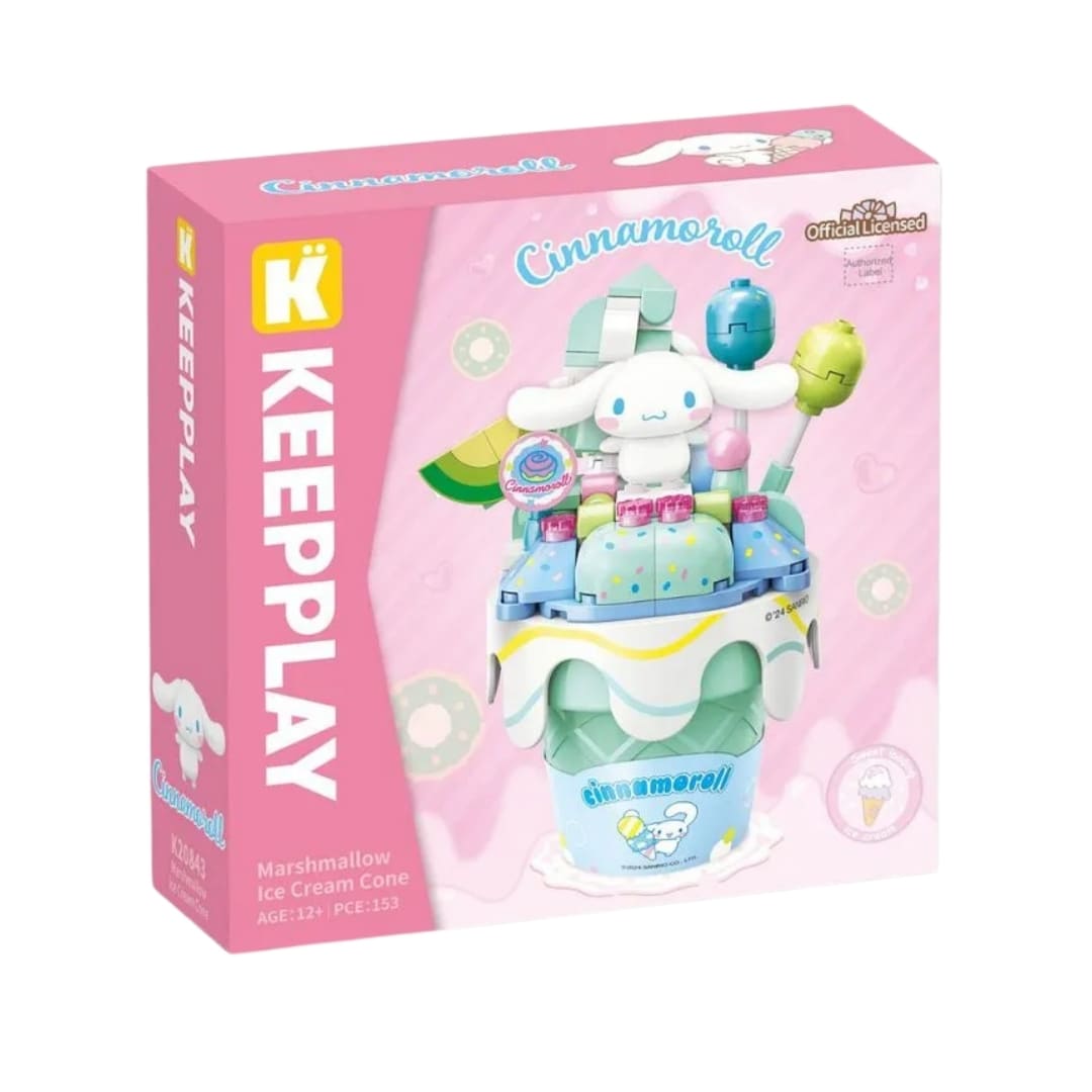 Keeppley Sanrio Cinnamoroll - Set Armable Cono Crujiente Algodón de Azúcar3