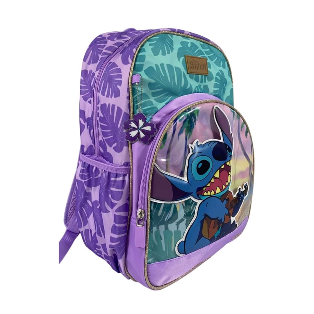 Pack Escolar Mochila Stitch Verde Oficio2