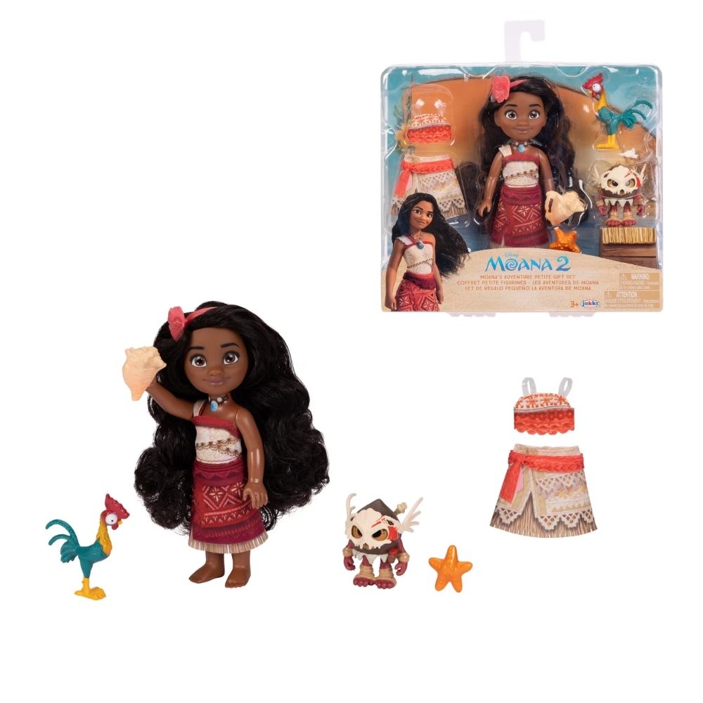 Playset Muñeca Moana 2 HeiHei y Kotu Con Accesorios 0